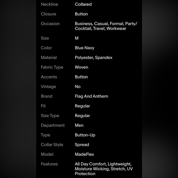 Flag & Anthem Mens Plaid Shirt Button Up Medium Blue Navy Stretch Lightweight - Picture 13 of 13